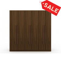 Manhattan Comfort 107GMC5 Gramercy Modern Freestanding Wardrobe Armoire Closet in Brown